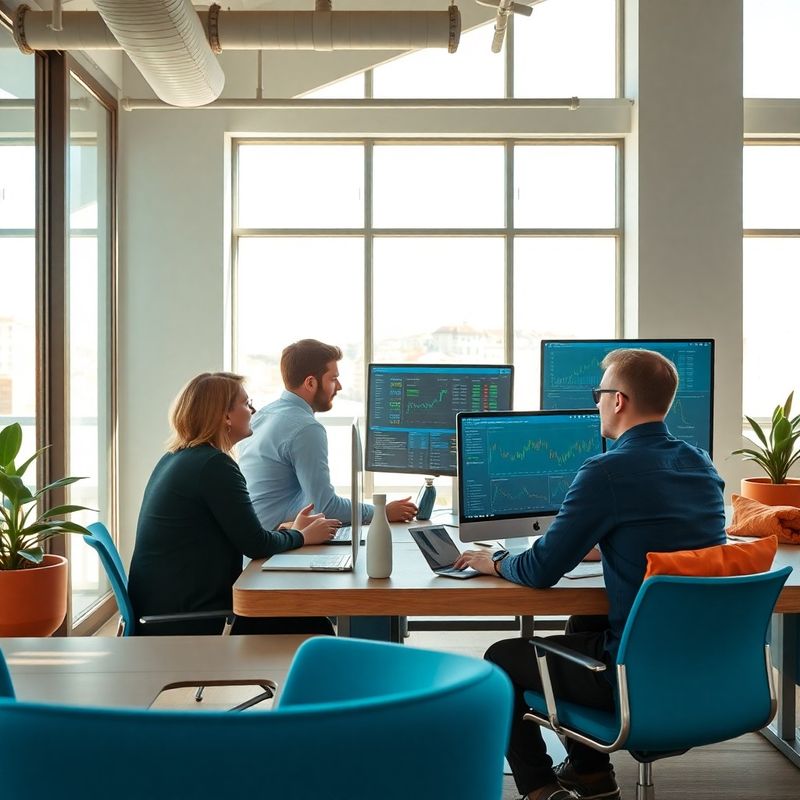 Mali analitički tim pregledava financijske podatke u splitskom coworking prostoru